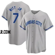 Bobby Witt Jr. Youth Kansas City Royals Gray Replica 2022 Road Jersey