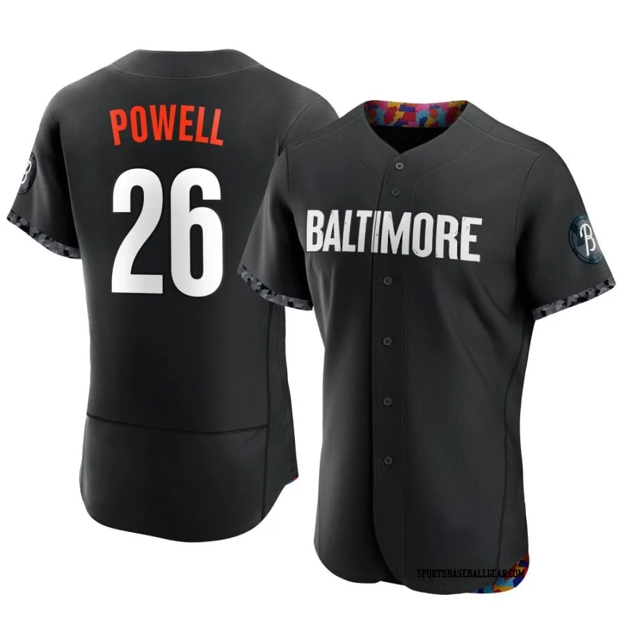 Boog Powell Men's Baltimore Orioles Black Authentic 2023 City Connect Jersey