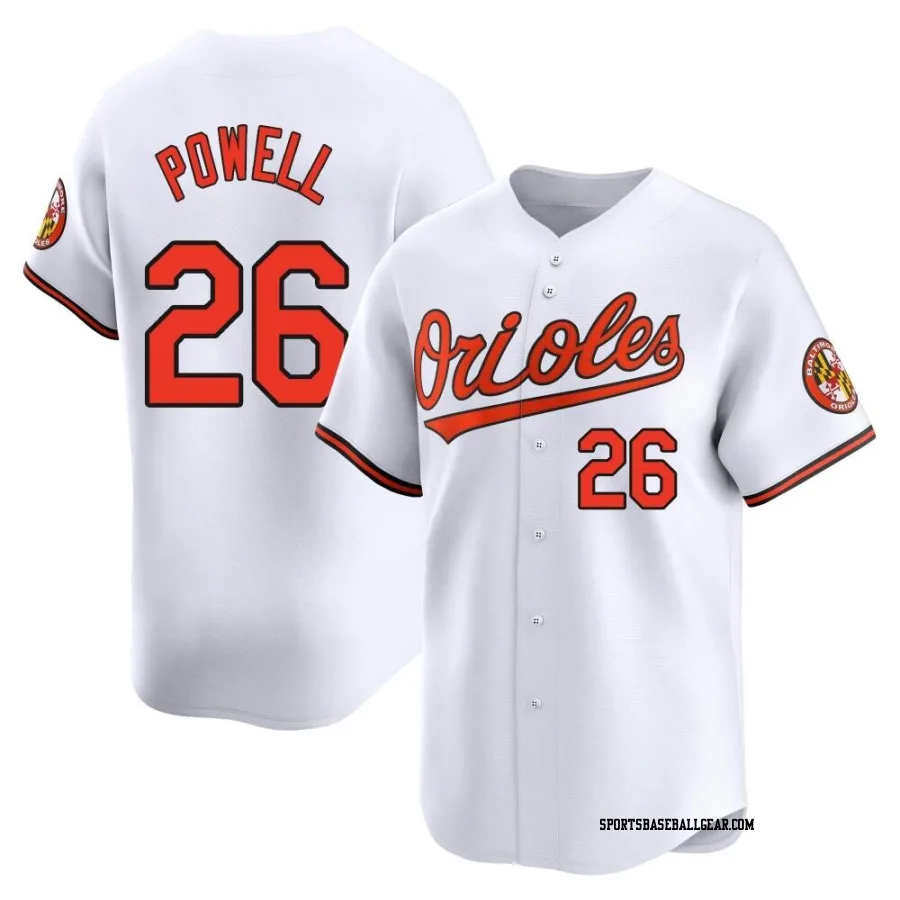 Boog Powell Men's Baltimore Orioles White Limited Home Jersey