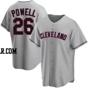 Boog Powell Men's Cleveland Guardians Gray Replica Road Jersey