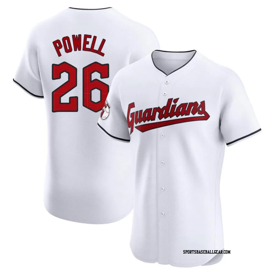 Boog Powell Men's Cleveland Guardians White Elite Home Jersey