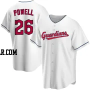 Boog Powell Men's Cleveland Guardians White Replica Home Jersey