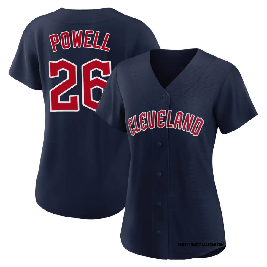 Boog Powell Women's Cleveland Guardians Navy Replica Alternate Jersey