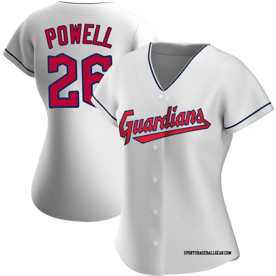 Boog Powell Women's Cleveland Guardians White Authentic Home Jersey