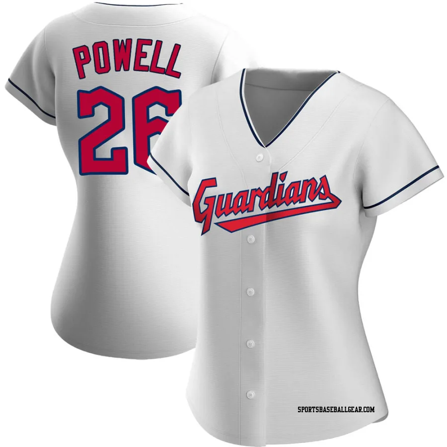 Boog Powell Women's Cleveland Guardians White Replica Home Jersey