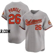 Boog Powell Youth Baltimore Orioles Gray Limited Road Jersey