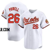 Boog Powell Youth Baltimore Orioles White Limited Home Jersey