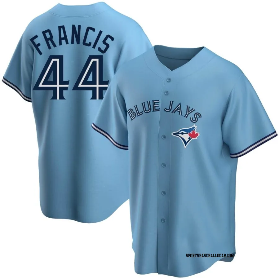 Bowden Francis Men's Toronto Blue Jays Blue Replica Powder Alternate Jersey