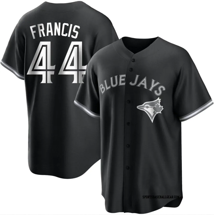 Bowden Francis Youth Toronto Blue Jays Black/White Replica Jersey