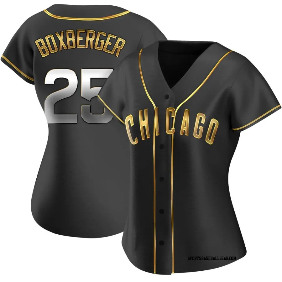 Brad Boxberger Women's Chicago Cubs Black Golden Replica Alternate Jersey