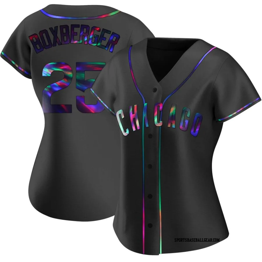 Brad Boxberger Women's Chicago Cubs Black Holographic Replica Alternate Jersey