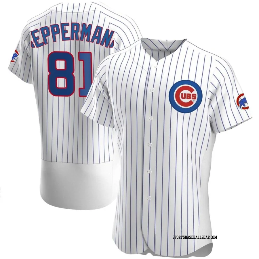 Brad Deppermann Men's Chicago Cubs White Authentic Home Jersey