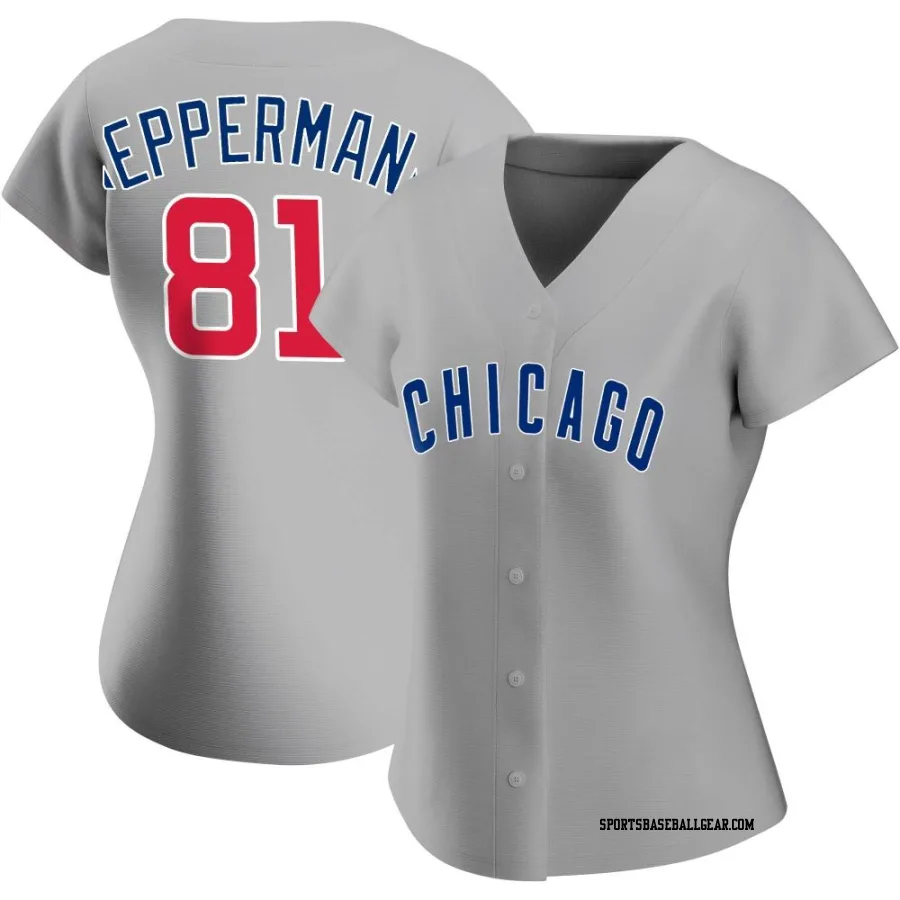 Brad Deppermann Women's Chicago Cubs Gray Replica Road Jersey