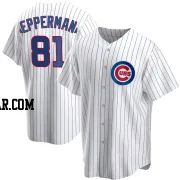 Brad Deppermann Youth Chicago Cubs White Replica Home Jersey