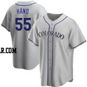 Brad Hand Men's Colorado Rockies Gray Replica Road Jersey