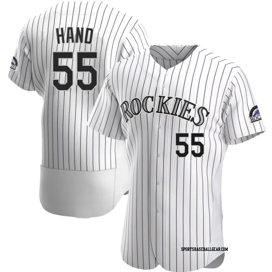 Brad Hand Men's Colorado Rockies White Authentic Home Jersey