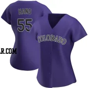 Brad Hand Women's Colorado Rockies Purple Authentic Alternate Jersey