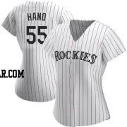 Brad Hand Women's Colorado Rockies White Authentic Home Jersey