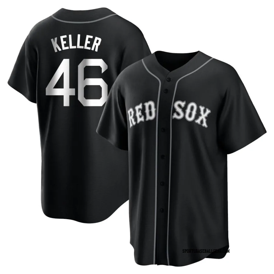 Brad Keller Men's Boston Red Sox Black/White Replica Jersey