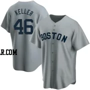 Brad Keller Men's Boston Red Sox Gray Replica Road Cooperstown Collection Jersey