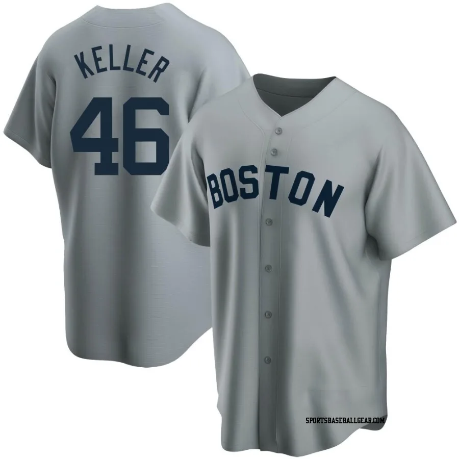 Brad Keller Men's Boston Red Sox Gray Replica Road Cooperstown Collection Jersey