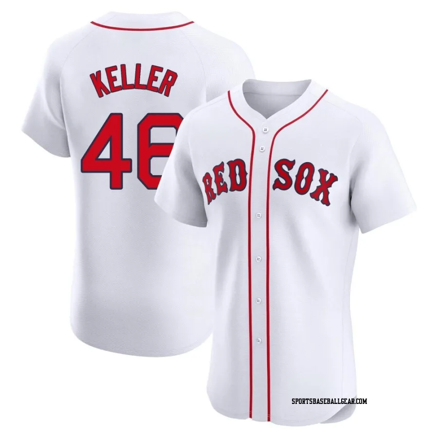 Brad Keller Men's Boston Red Sox White Elite Home Patch Jersey