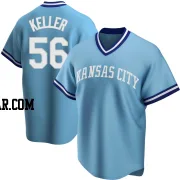 Brad Keller Men's Kansas City Royals Light Blue Replica Road Cooperstown Collection Jersey