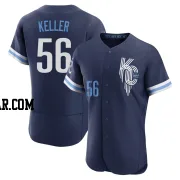 Brad Keller Men's Kansas City Royals Navy Authentic 2022 City Connect Jersey