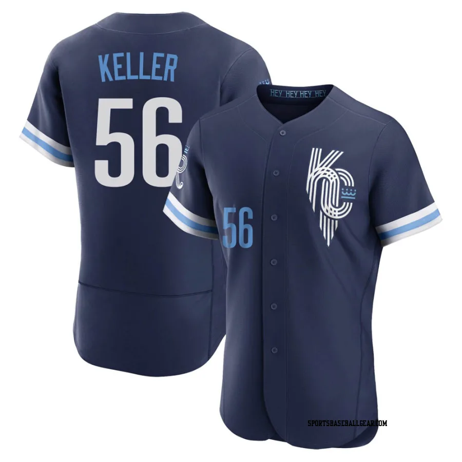 Brad Keller Men's Kansas City Royals Navy Authentic 2022 City Connect Jersey