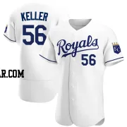 Brad Keller Men's Kansas City Royals White Authentic Home Jersey