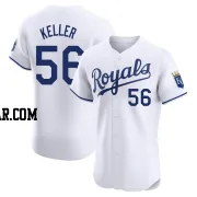 Brad Keller Men's Kansas City Royals White Elite Home Jersey