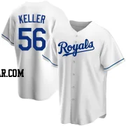 Brad Keller Men's Kansas City Royals White Replica Home Jersey