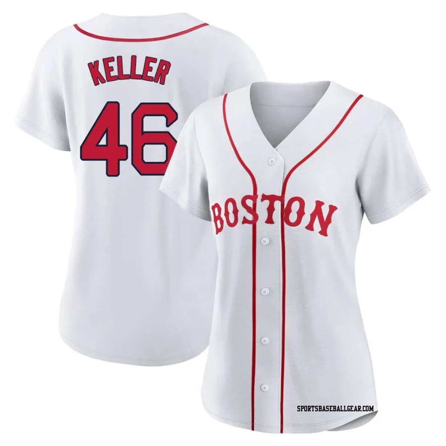 Brad Keller Women's Boston Red Sox White Authentic 2021 Patriots' Day Jersey