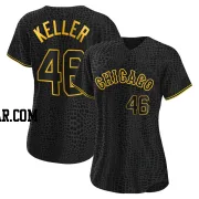 Brad Keller Women's Chicago White Sox Black Replica Snake Skin City Jersey