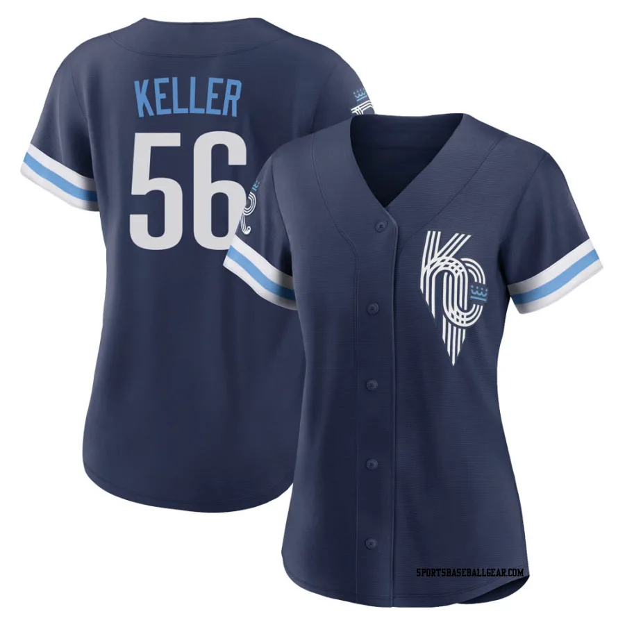 Brad Keller Women's Kansas City Royals Navy Authentic 2022 City Connect Jersey