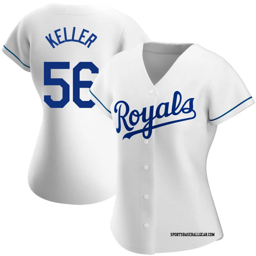 Brad Keller Women's Kansas City Royals White Authentic Home Jersey