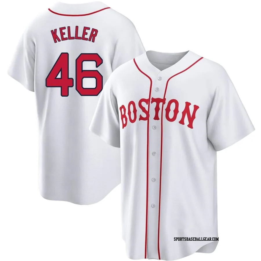 Brad Keller Youth Boston Red Sox White Replica 2021 Patriots' Day Jersey