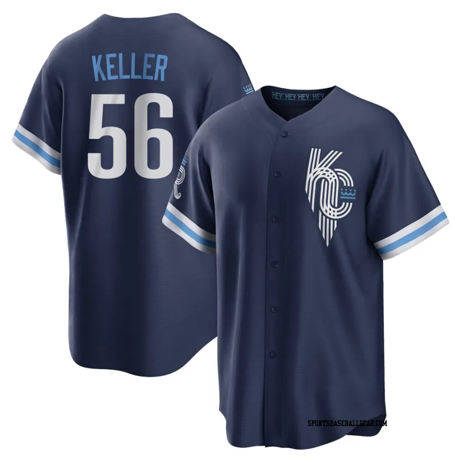 Brad Keller Youth Kansas City Royals Navy Replica 2022 City Connect Jersey