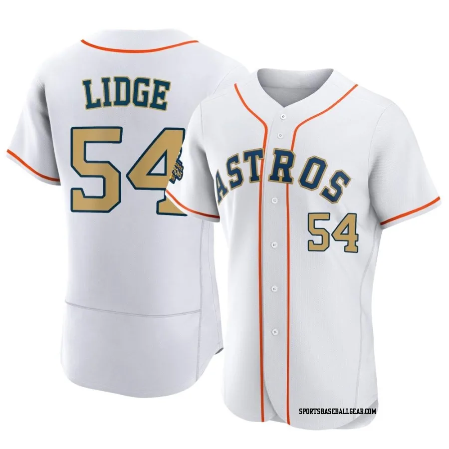 Brad Lidge Men's Houston Astros Gold Authentic White 2023 Collection Jersey