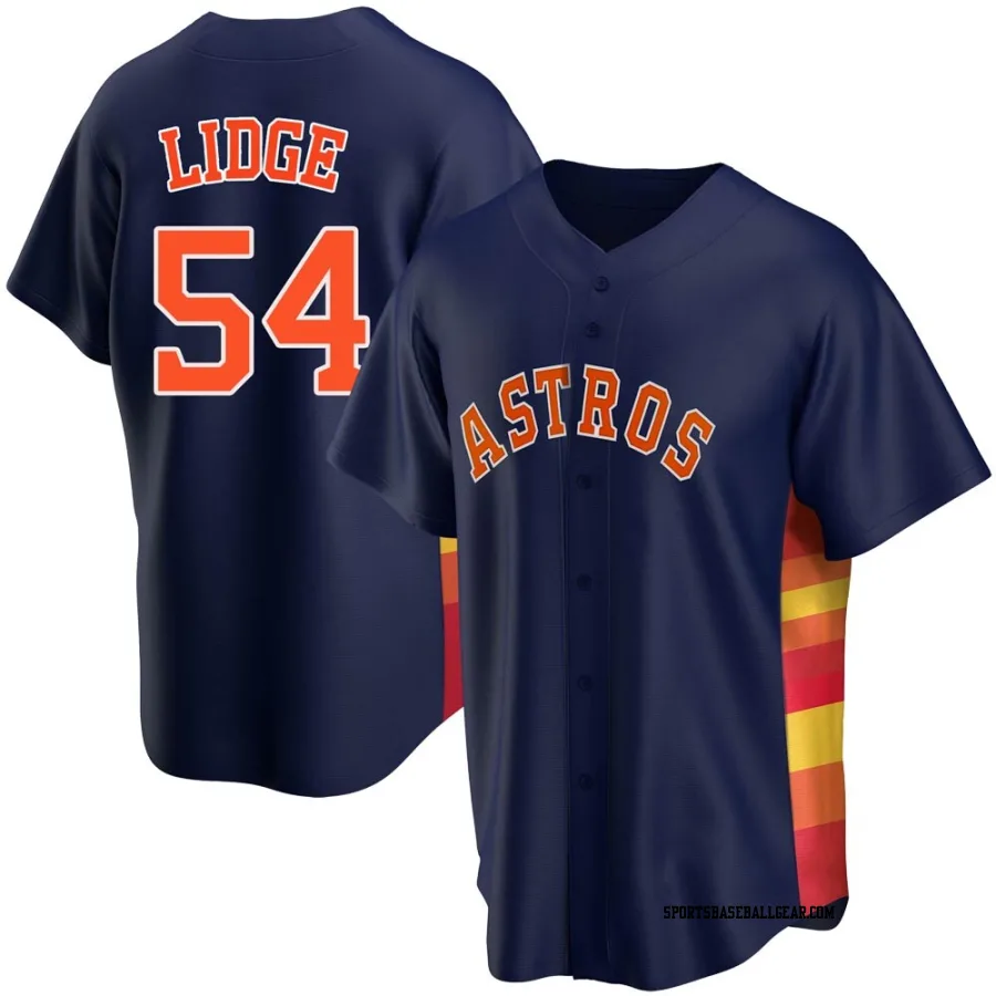 Brad Lidge Men's Houston Astros Navy Replica Alternate Jersey