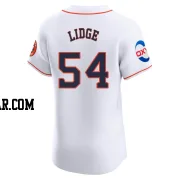 Brad Lidge Men's Houston Astros White Elite Home Patch Jersey