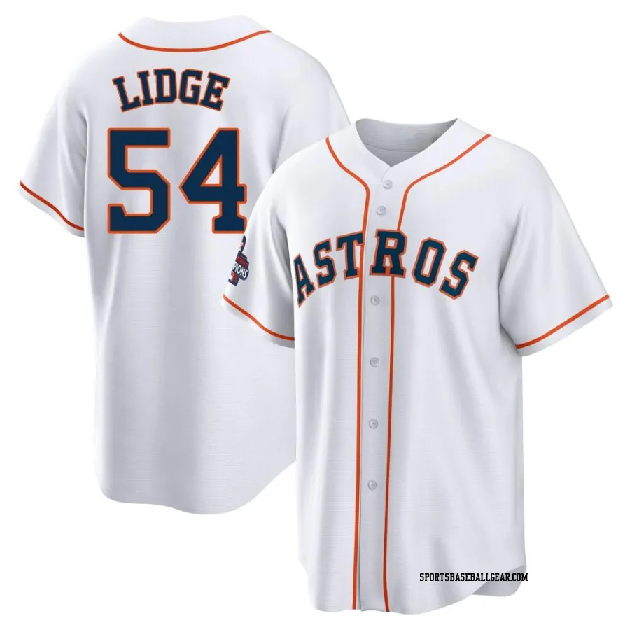 Brad Lidge Men's Houston Astros White Replica 2022 World Series Champions Home Jersey