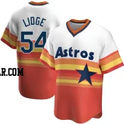 Brad Lidge Men's Houston Astros White Replica Home Cooperstown Collection Jersey