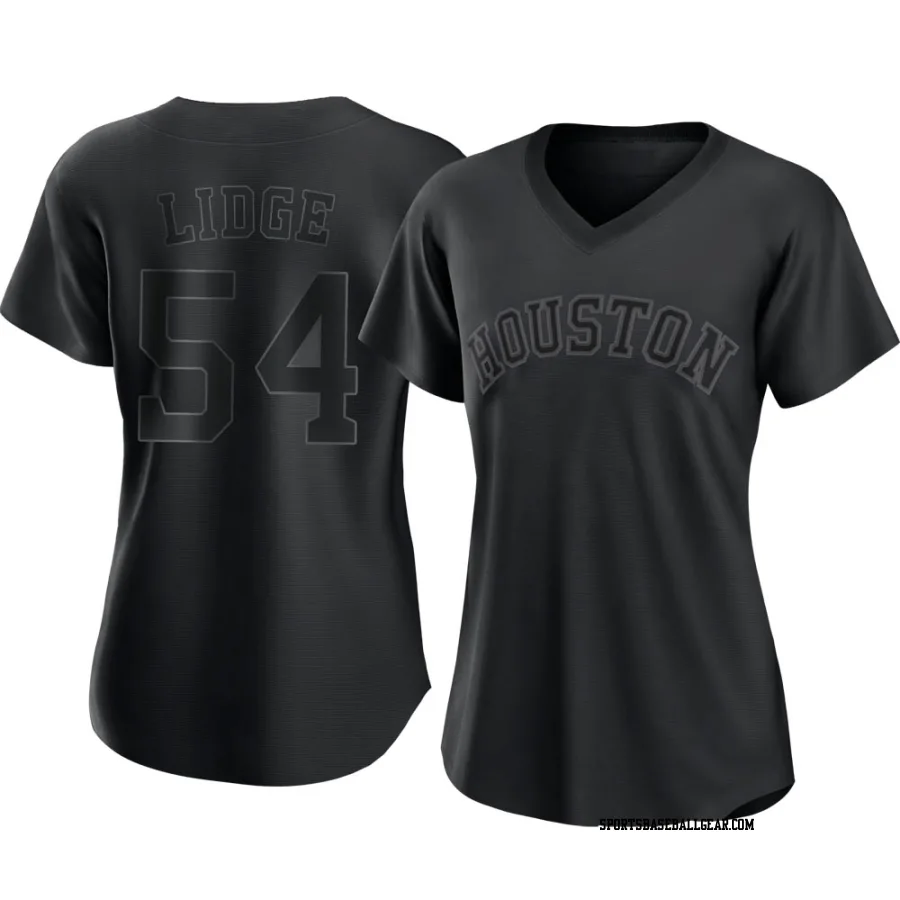 Brad Lidge Women's Houston Astros Black Authentic Pitch Fashion Jersey