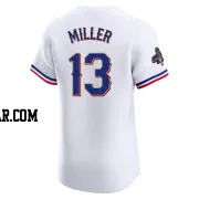 Brad Miller Men's Texas Rangers Gold Elite White 2024 Collection Jersey