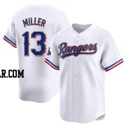 Brad Miller Men's Texas Rangers Gold Limited White 2024 Collection Jersey