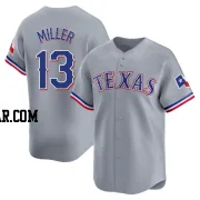 Brad Miller Men's Texas Rangers Gray Limited Away Jersey