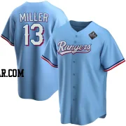 Brad Miller Men's Texas Rangers Light Blue Replica Alternate 2023 World Series Jersey