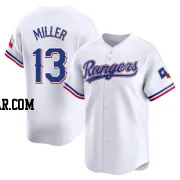 Brad Miller Men's Texas Rangers White Limited Home Jersey