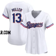 Brad Miller Women's Texas Rangers Gold Limited White 2024 Collection Jersey